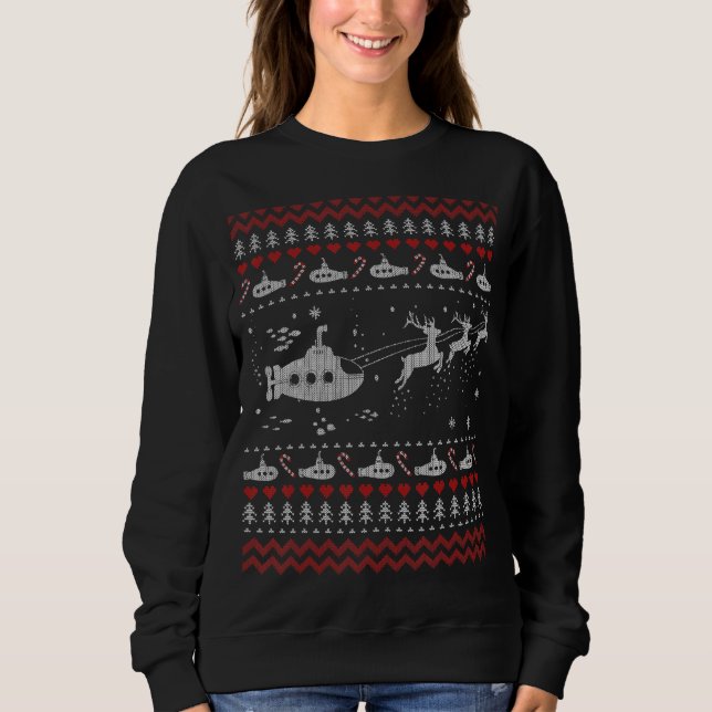 Sweat de Noël moche sous-marin (Devant)