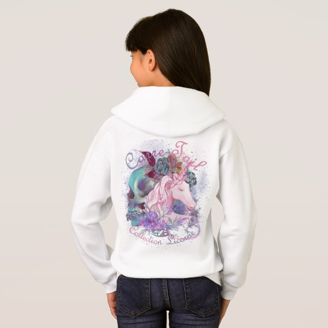 sweat fille licorne (Dos entier)