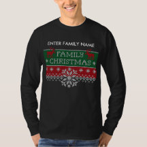 Sweat laide de Noël familial personnalisé