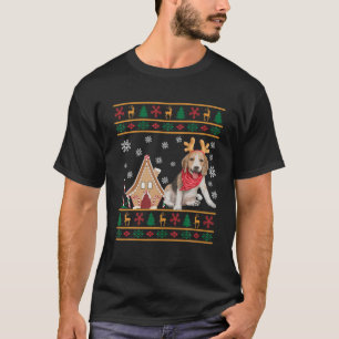Sweat moche de Noël mignon Beagle portant Reindee