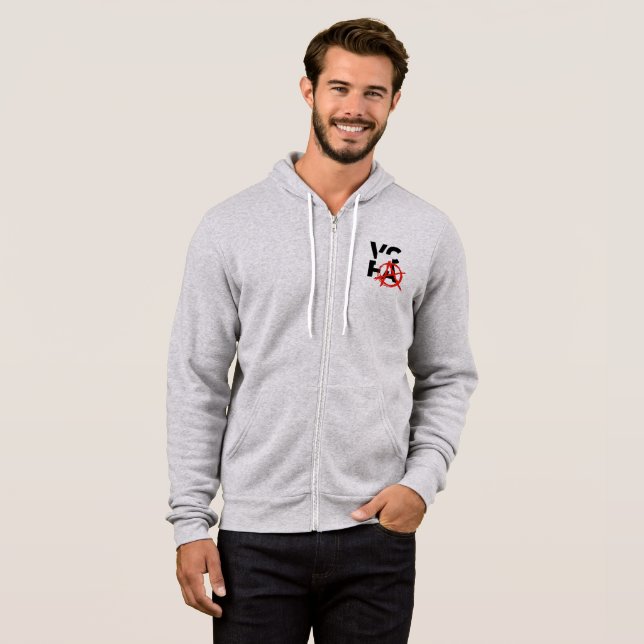 Sweat - shirt à capuche 2 d'anarchie (Devant entier)