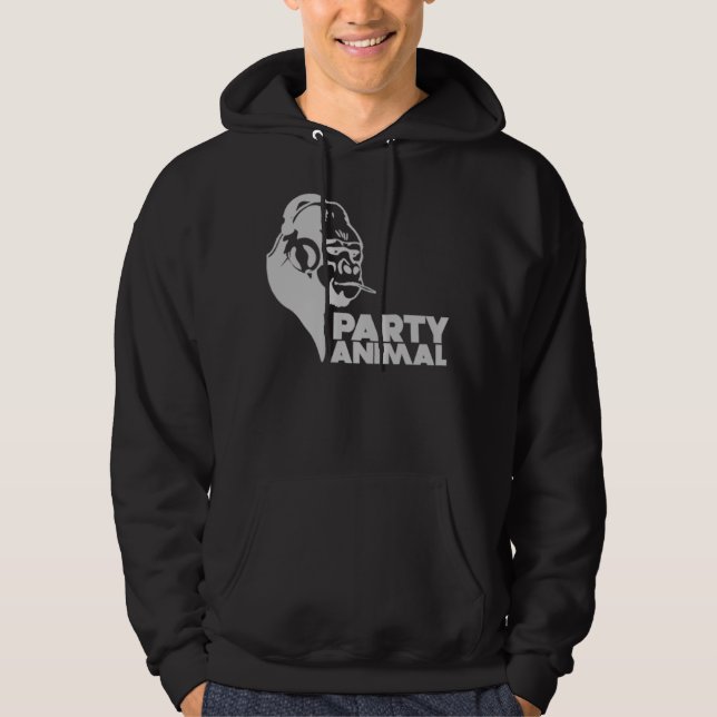 Sweat - shirt à capuche animal de fête (Devant)