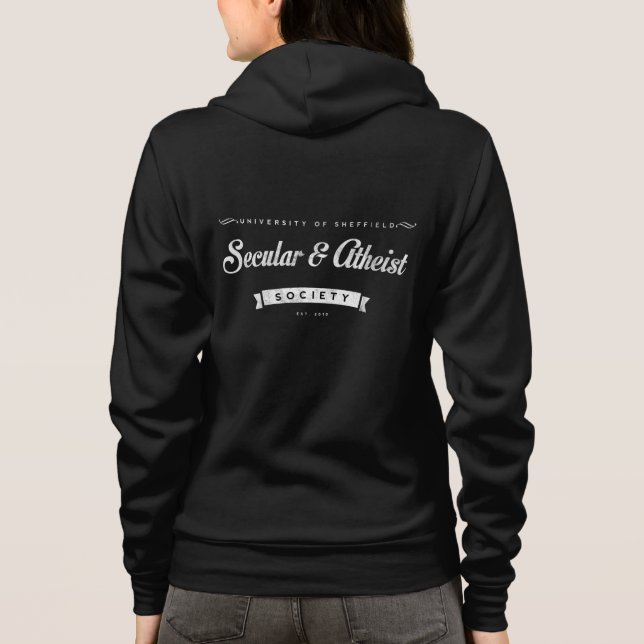 Sweat - shirt à capuche athée de dames de société (Dos)