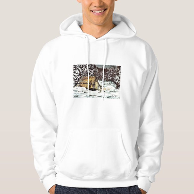 Sweat - shirt à capuche avec le "camp d'hiver " (Devant)
