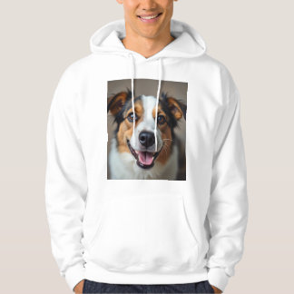 Sweat - shirt à capuche avec un visage de chien mi