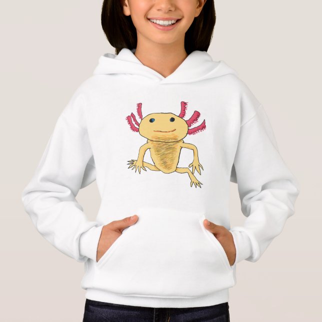 Sweat - shirt à capuche Axolotl (Devant)