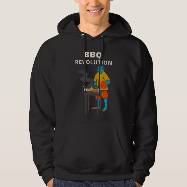 Sweat - shirt à capuche BBQ (Devant)