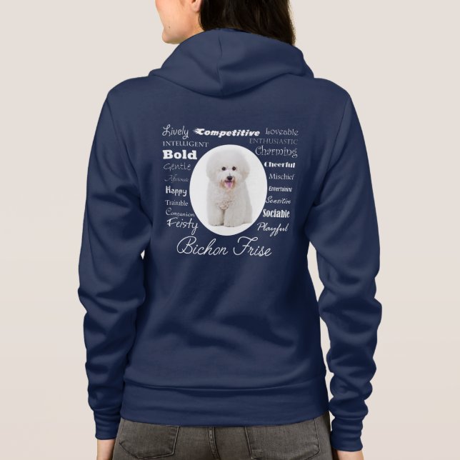 Sweat - shirt à capuche Bichon Traits (Dos)