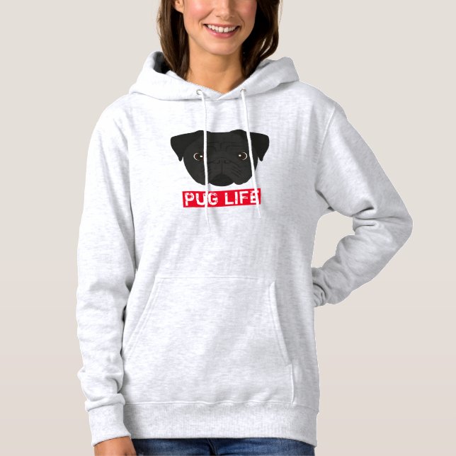 Sweat - shirt à capuche Black Carlin Life (Devant)