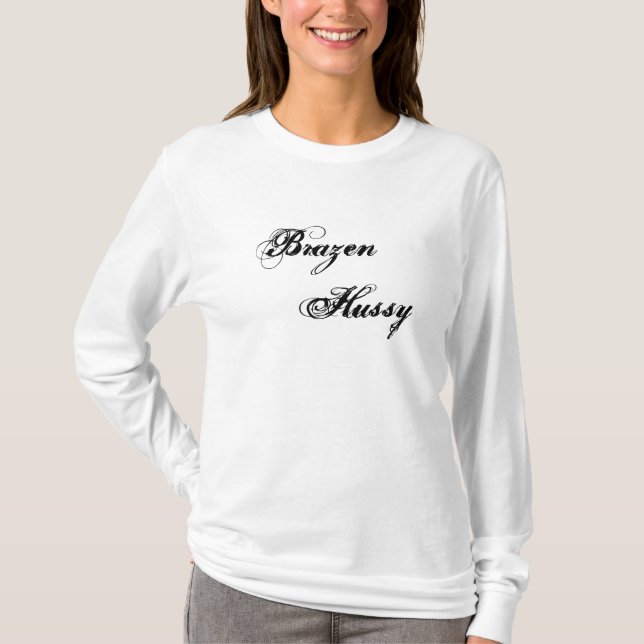 Sweat - shirt à capuche blanc Brazen Hussy (Devant)