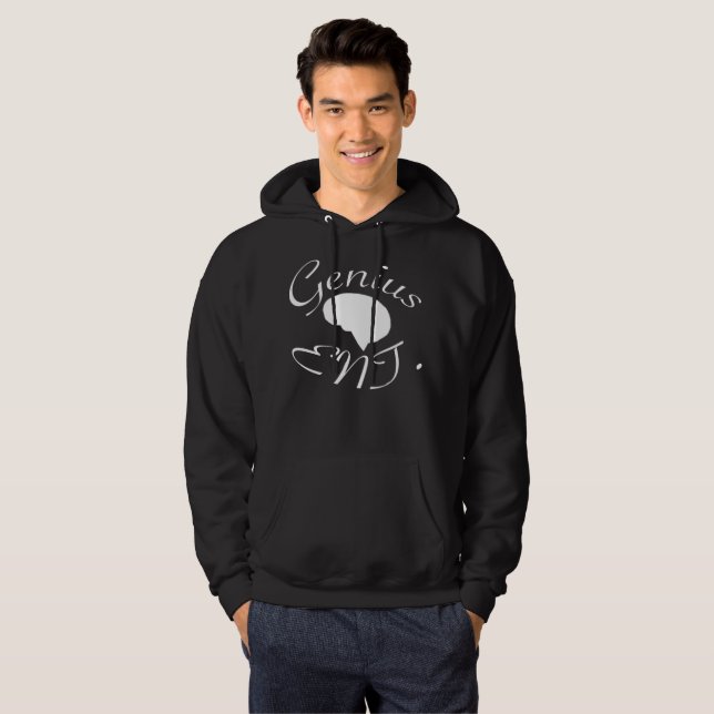 Sweat - shirt à capuche blanc de logo de (Devant entier)