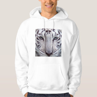 Sweat - shirt à capuche blanc de tigre