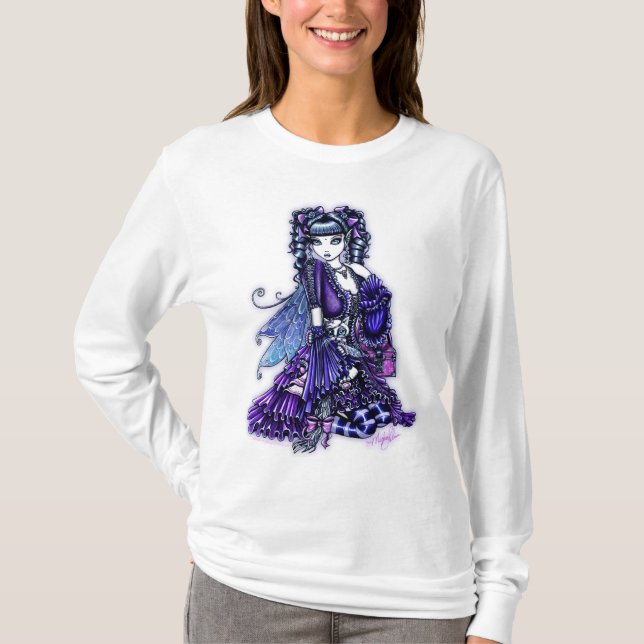 Sweat - shirt à capuche blanc féerique hérissé de (Devant)
