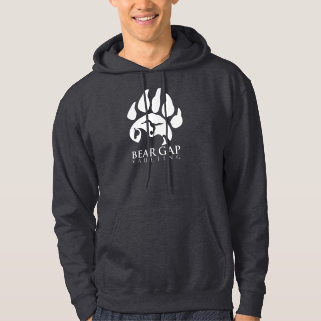 Sweat - shirt à capuche blanc sautant des textes (Devant)
