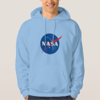 Sweat - shirt à capuche bleu Uranus Iconique NASA 