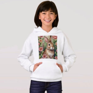 Sweat - shirt à capuche Blush Blooms et Bunny Drea