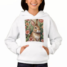 Sweat - shirt à capuche Blush Blooms et Bunny Drea