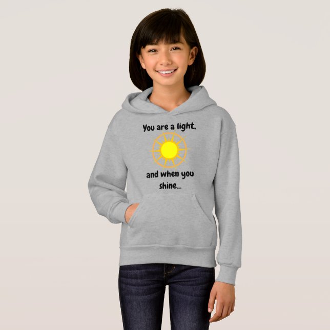 sweat - shirt à capuche "brillant" enfant/jeune ad (Devant entier)