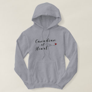 Sweat - shirt à capuche canadien au coeur, Canada