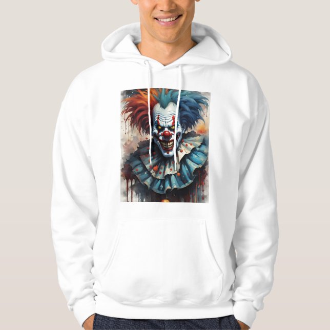 Sweat - shirt à capuche clown de cirque d'Hallowee (Devant)