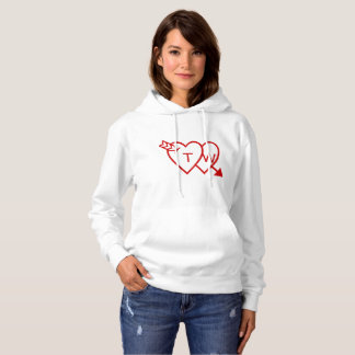 Sweat - shirt à capuche - Coeurs avec flèche