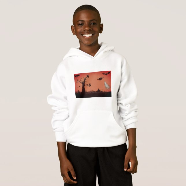 Sweat - shirt à capuche ComfortBlend® pour enfants (Devant entier)