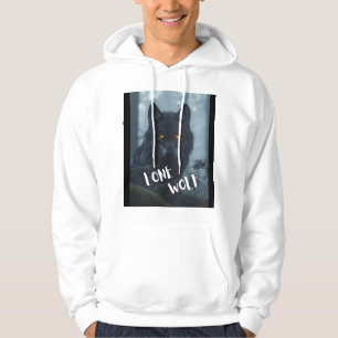 Sweat - shirt à capuche(conception de loup solitai