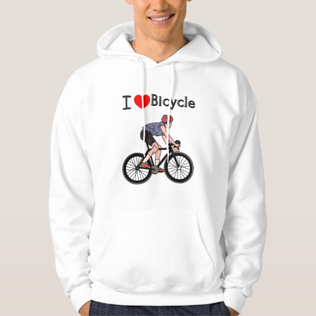 Sweat - shirt à capuche cycliste (Devant)