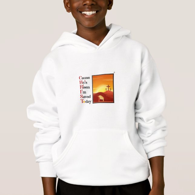 Sweat - shirt à capuche d'acronyme Christ Garçons (Devant)