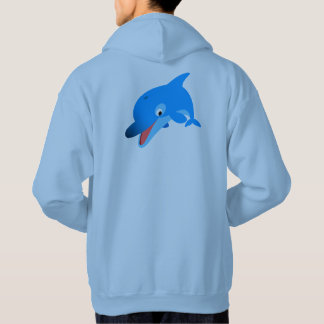 Sweat - shirt à capuche dauphin à caricature à son