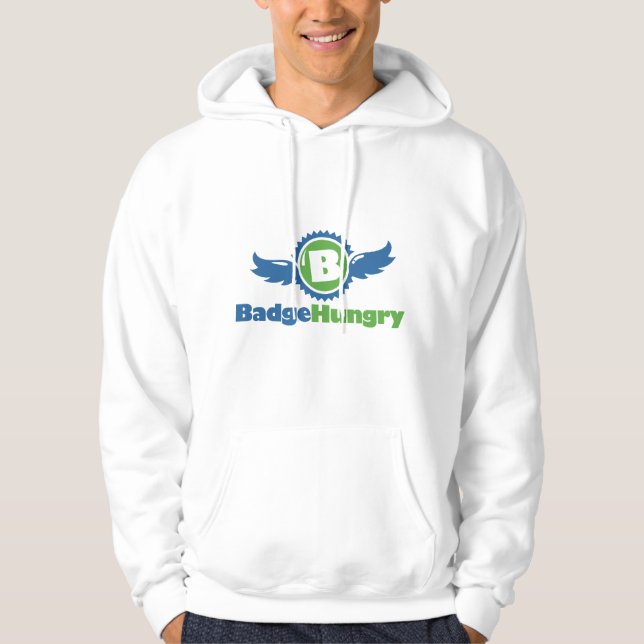 Sweat - shirt à capuche de BadgeHungry des hommes (Devant)
