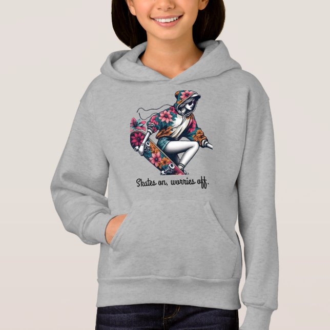 Sweat - shirt à capuche de basculement de fille (Devant)