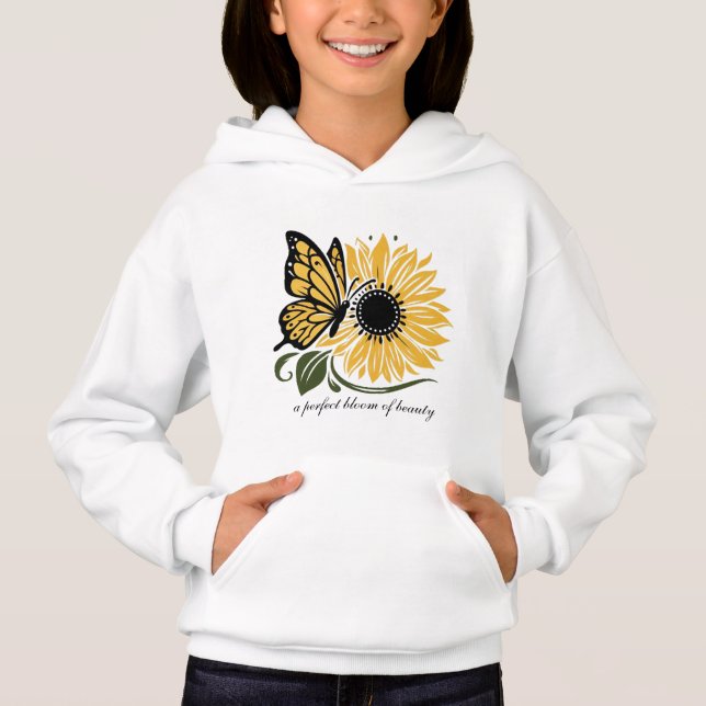 Sweat - shirt à capuche de basculement de fille (Devant)