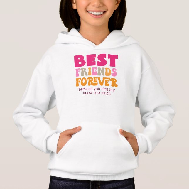 Sweat - shirt à capuche de basculement de fille (Devant)