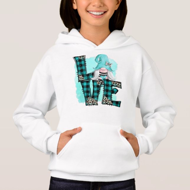 Sweat - shirt à capuche de basculement de fille (Devant)