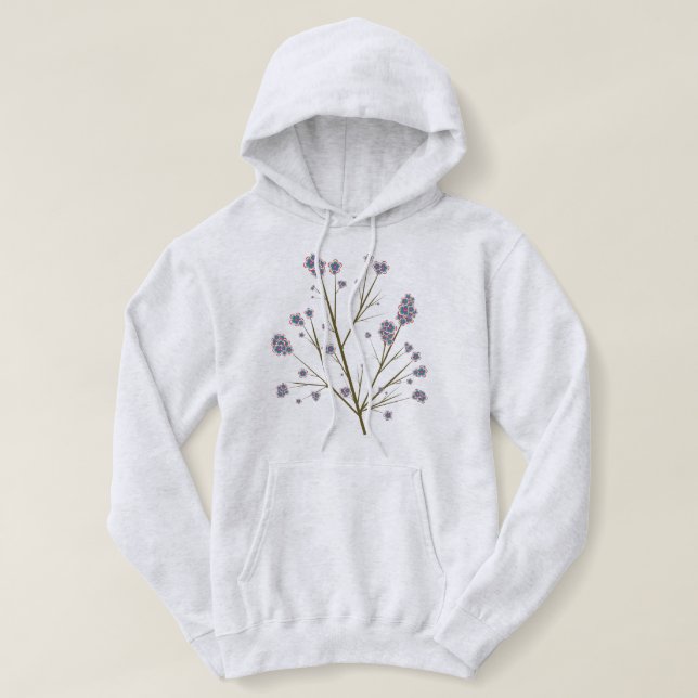 Sweat - shirt à capuche de basculement de fleurs p (Design devant)