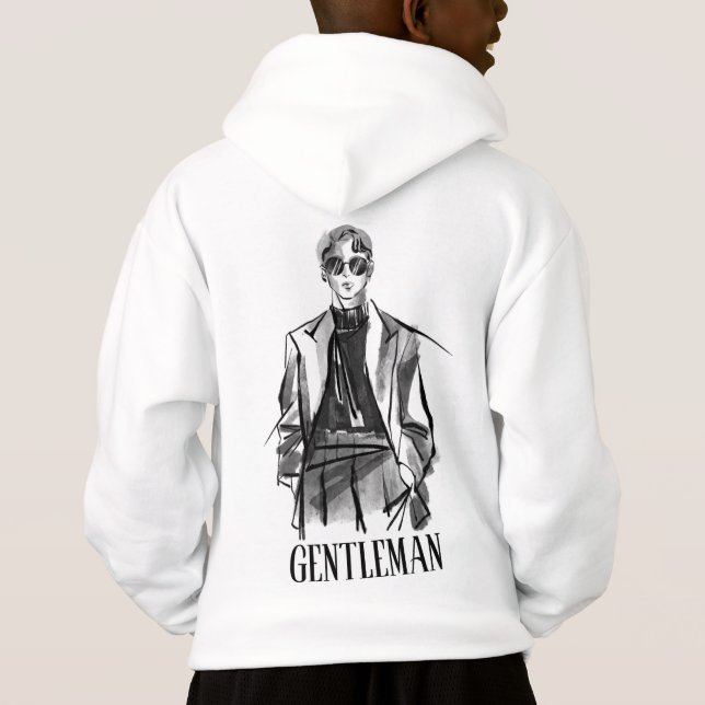 Sweat - shirt à capuche de basculement pour enfant (Dos)