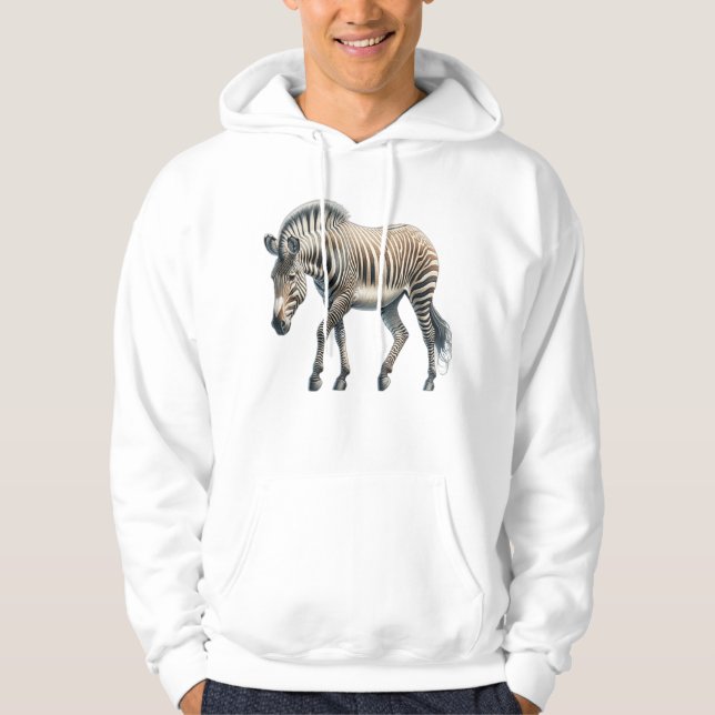 Sweat - shirt à capuche de basculement Zebra (Devant)