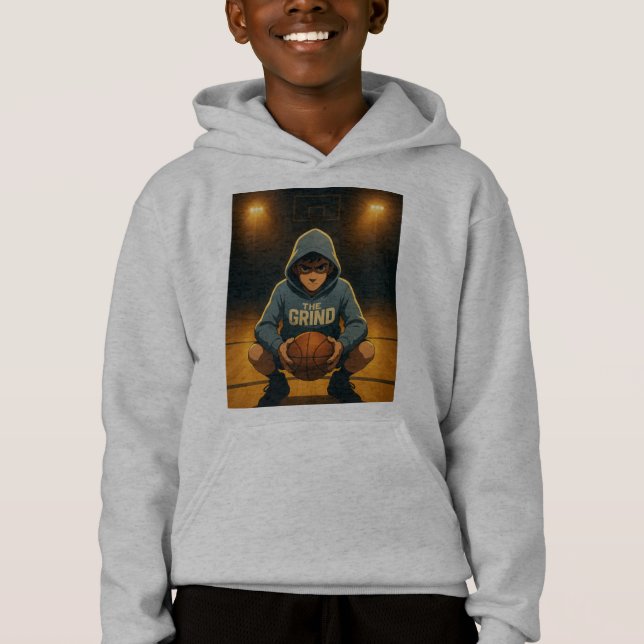 Sweat - shirt à capuche de basket-ball pour enfant (Devant)