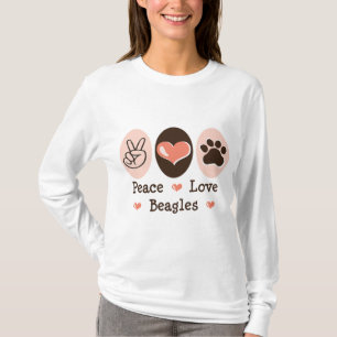Sweat - shirt à capuche de beagles d'amour de paix