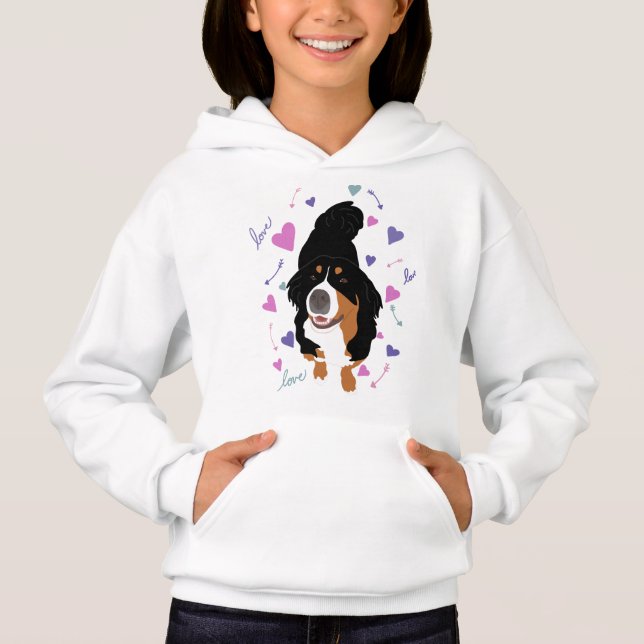Sweat - shirt à capuche de Bernese Mountain Dog (Devant)