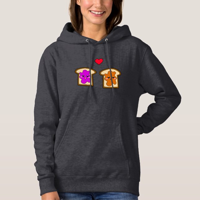 Sweat - shirt à capuche de beurre d'arachide et de (Devant)