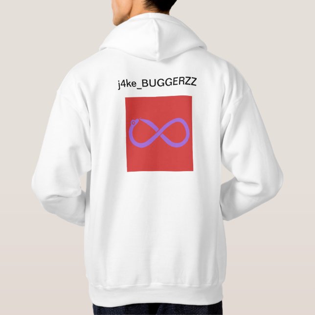 Sweat - shirt à capuche de blanc de BUGGERZZ (Dos)