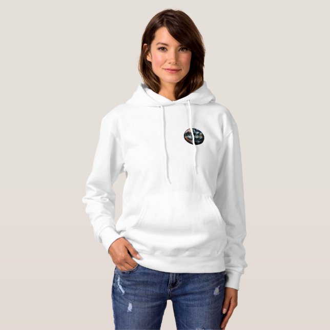 Sweat - shirt à capuche de blanc d'envie de (Devant entier)