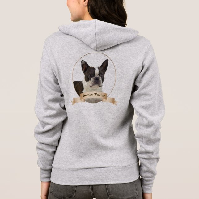 Sweat - shirt à capuche de Boston Terrier (Dos)