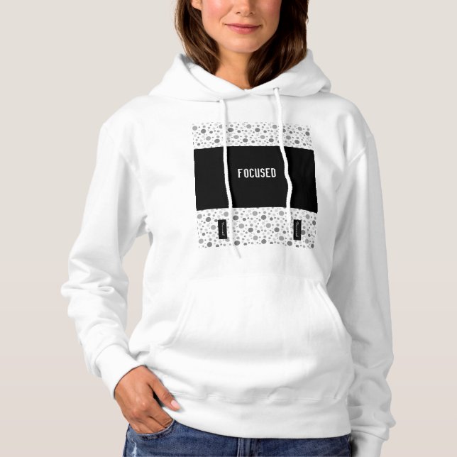 Sweat - shirt à capuche de boules grises ciblées S (Devant)