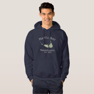 Sweat - shirt à capuche de carte de Nantucket,