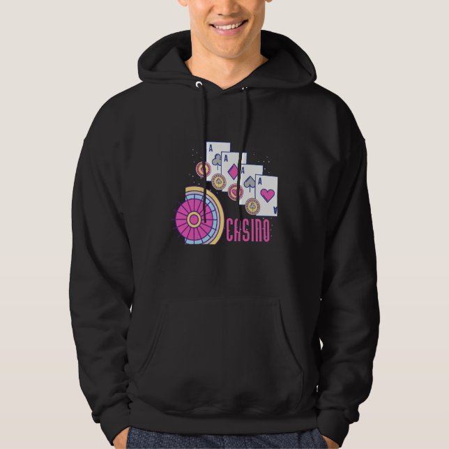 Sweat - shirt à capuche de casino (Devant)