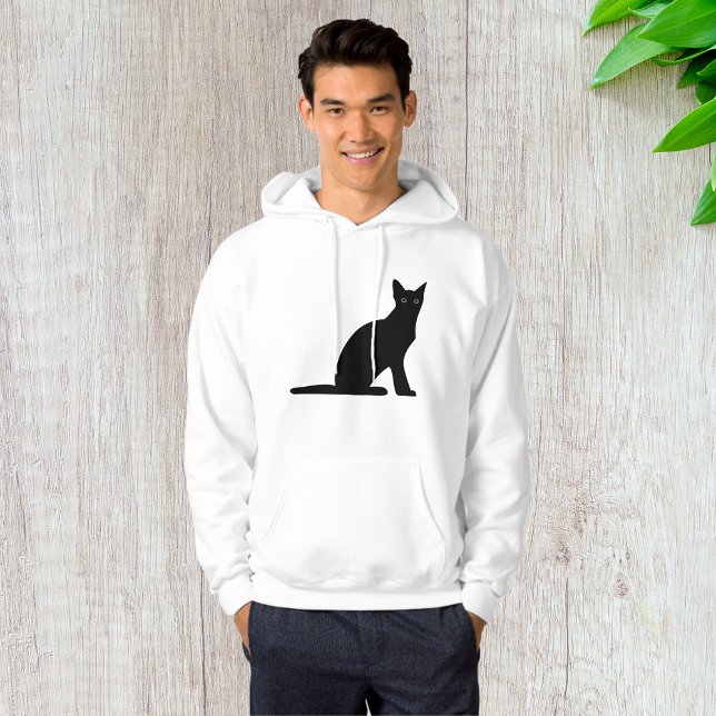 Sweat - shirt à capuche de Cat Silhouette Mens (Créateur téléchargé)
