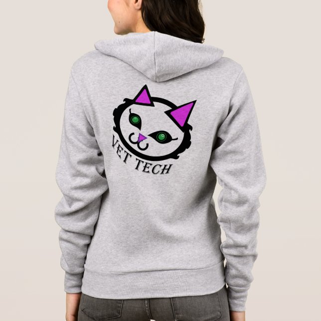 Sweat - shirt à capuche de chat de technologie de (Dos)